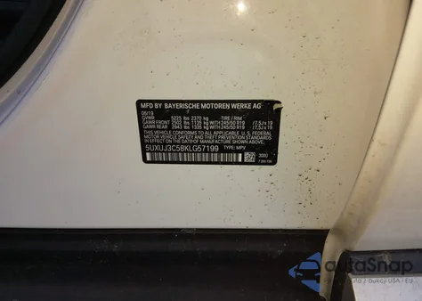 2019 BMW X4 xDrive30I z USA, uszkodzony, nr VIN 5UXUJ3C58KLG57199